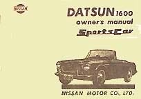 1965 1966 1967 DATSUN 1600 OWNERS MANUAL